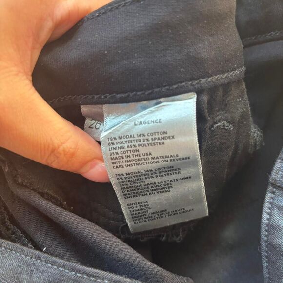 L'agence skinny black jeans margot coated mid rise size 26 - Picture 4 of 6